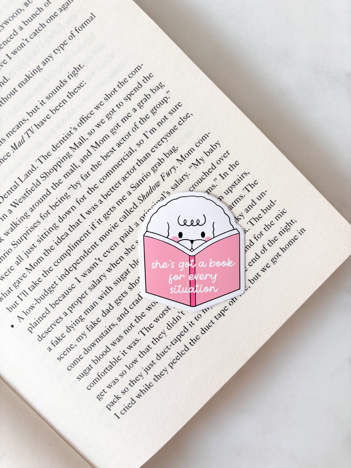 She's Got A Book For Every Situation Sticker