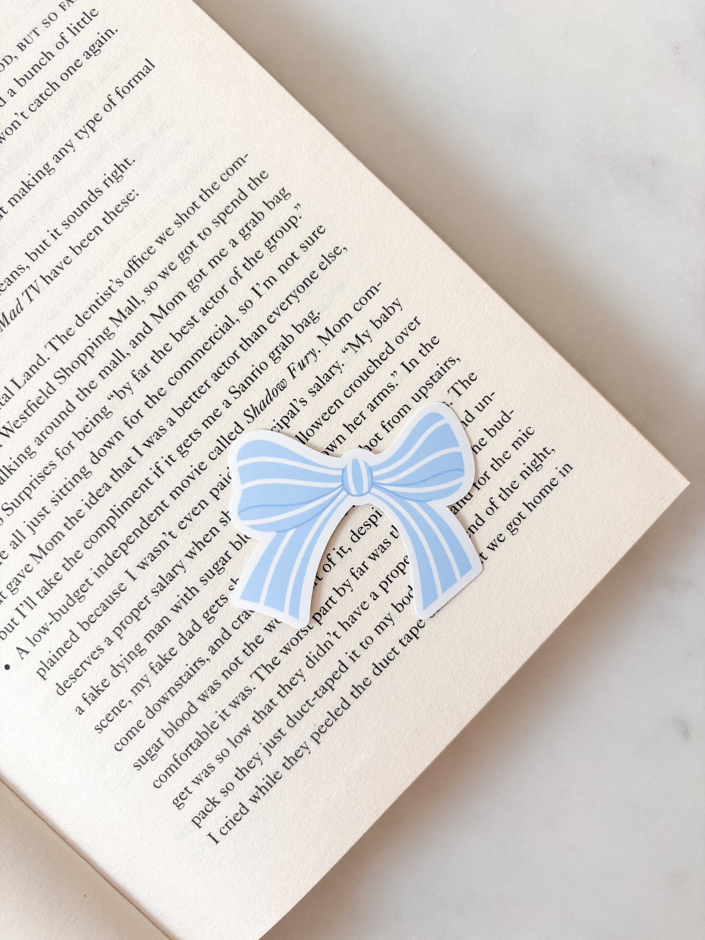 Baby Blue Coquette Bow Sticker