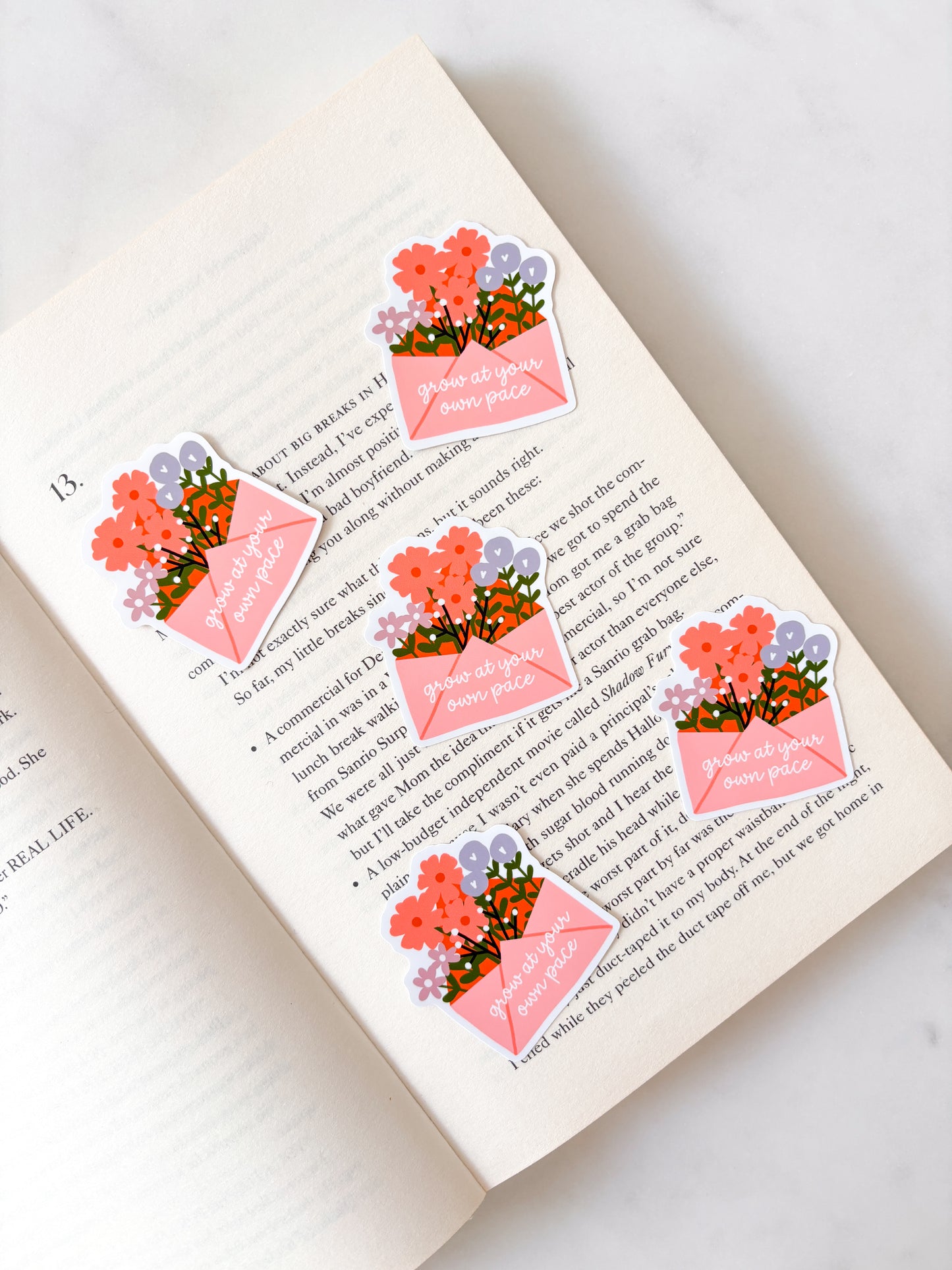 Grow At Your Own Pace Flowers Sticker