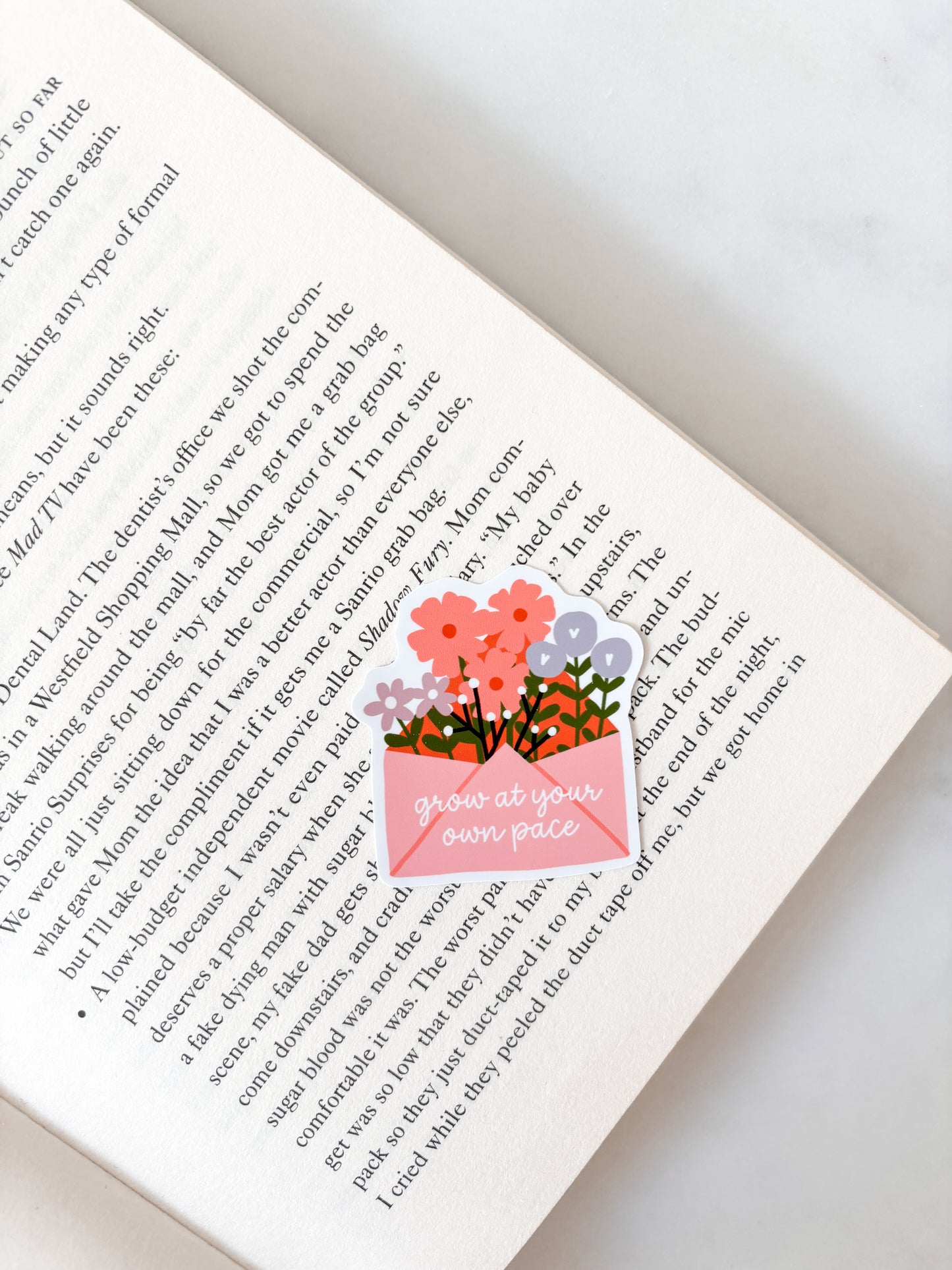 Grow At Your Own Pace Flowers Sticker