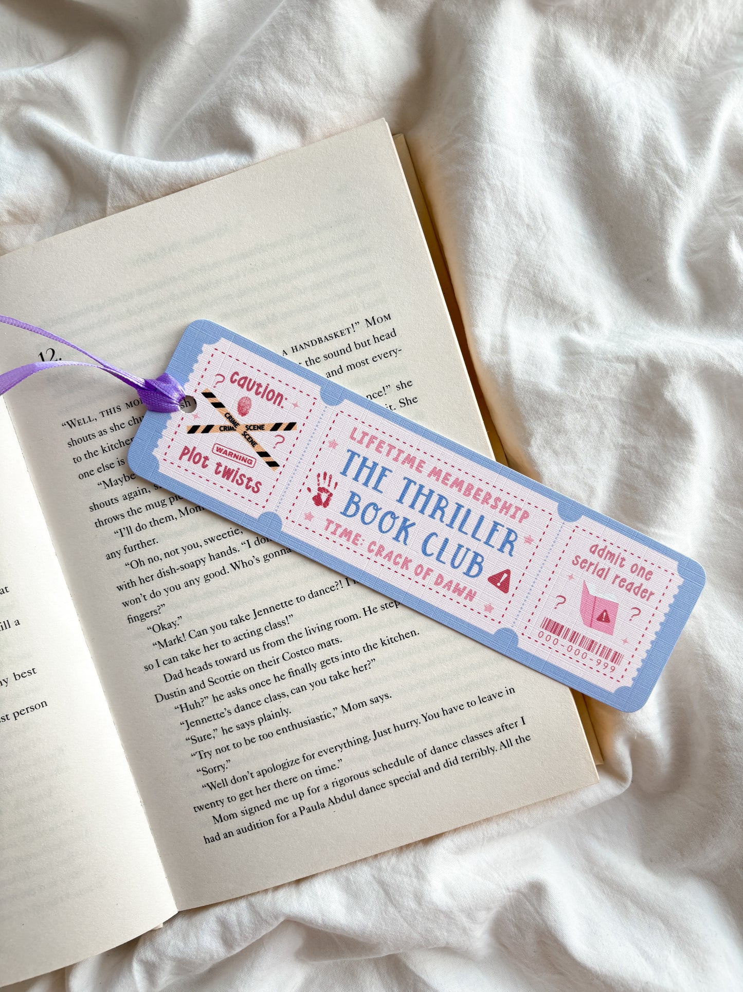 The Thriller Book Club Bookmark