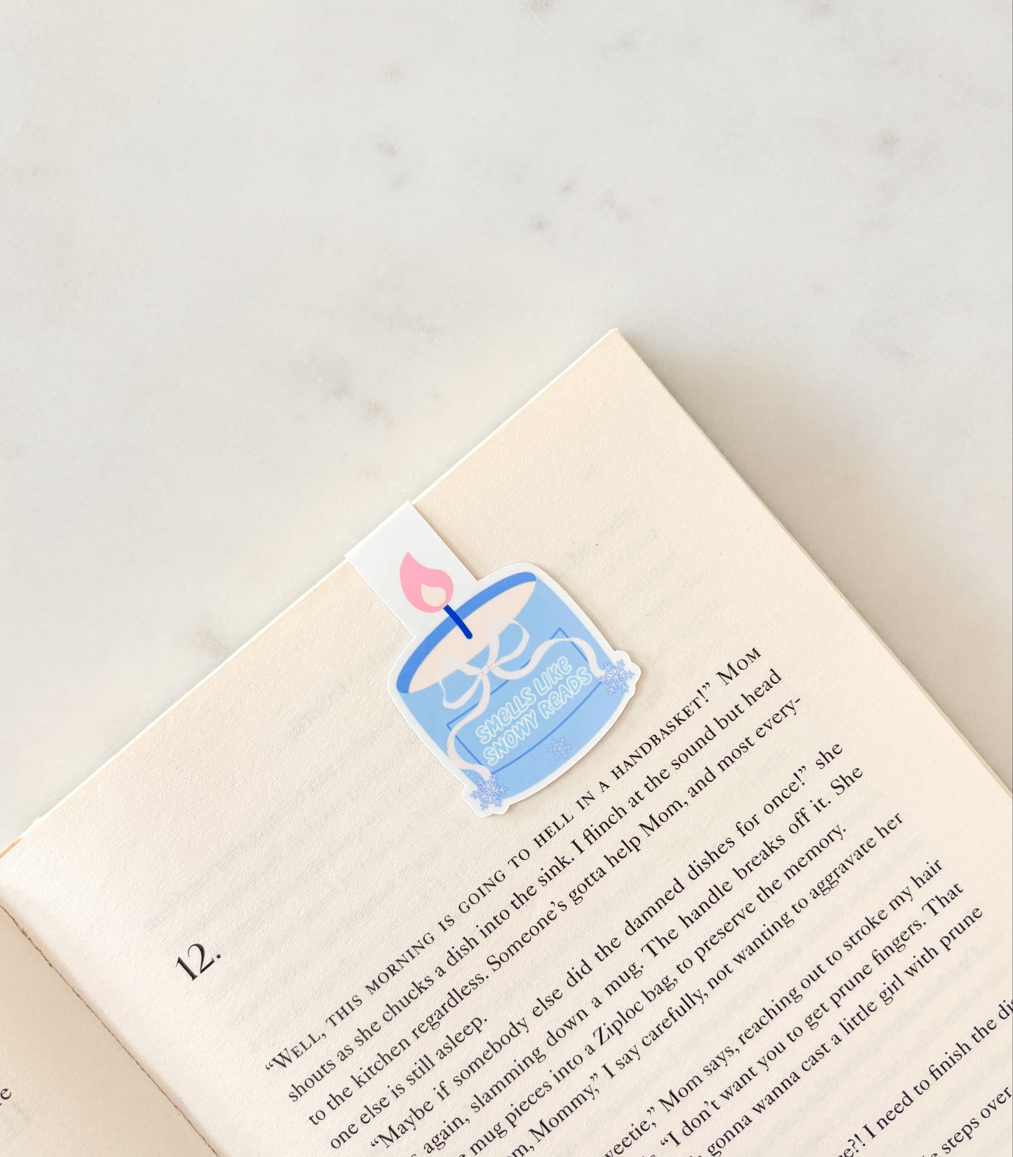 Smells Like Snowy Reads Candle Magnetic Bookmark
