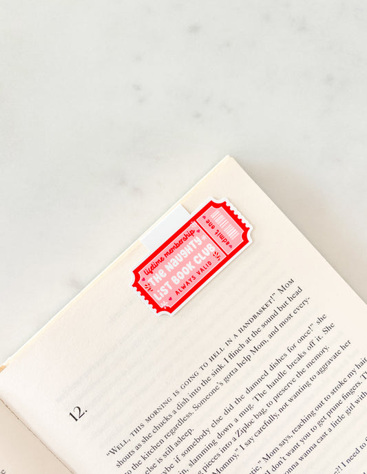 Naughty List Festive Magnetic Bookmark