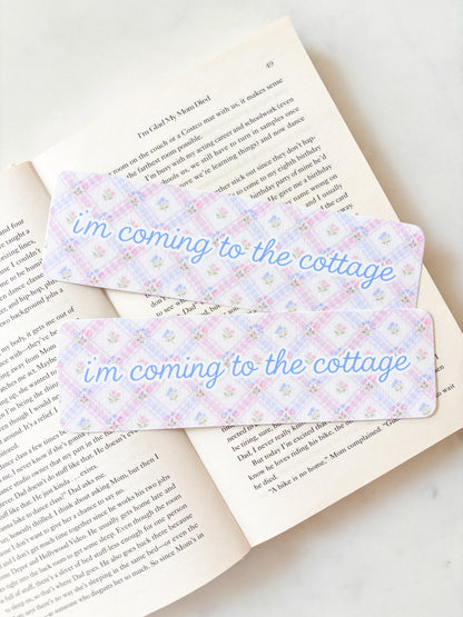 I'm Coming To The Cottage | Floral Bookmark