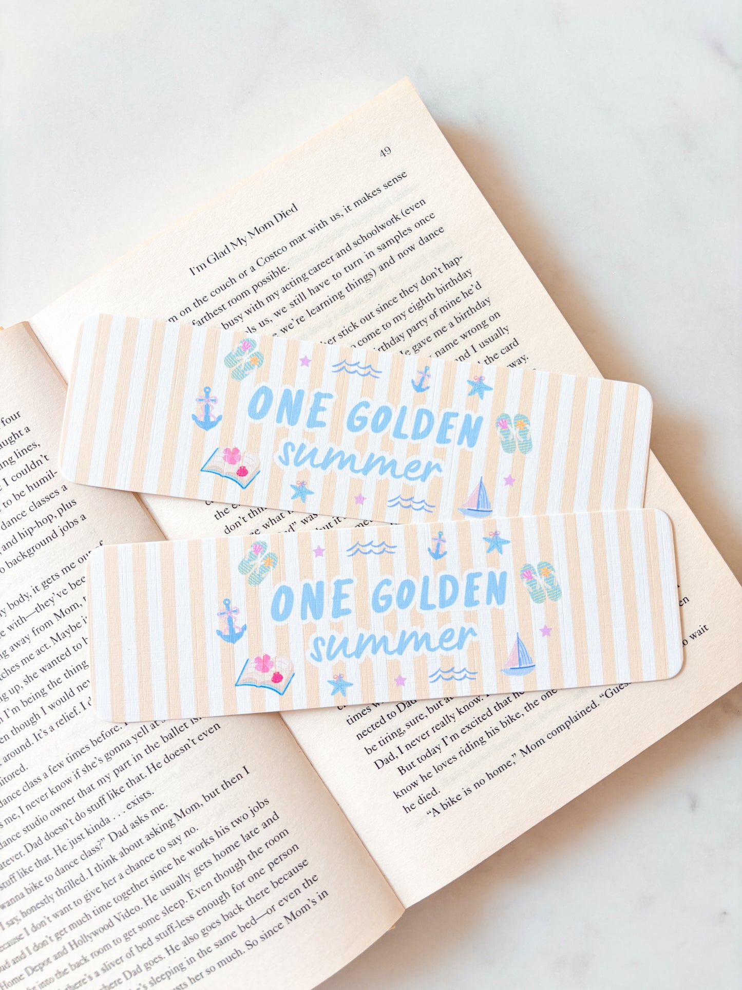 One Golden Summer Bookmark | Beach Reads Bookmark
