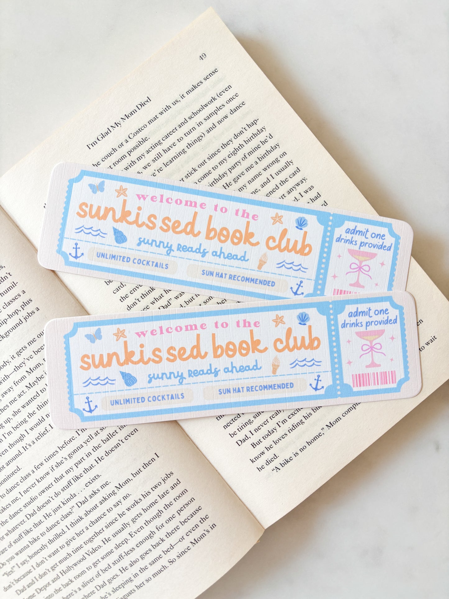 Sunkissed Book Club Bookmark