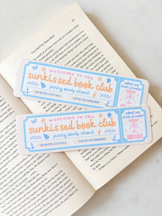 Sunkissed Book Club Bookmark