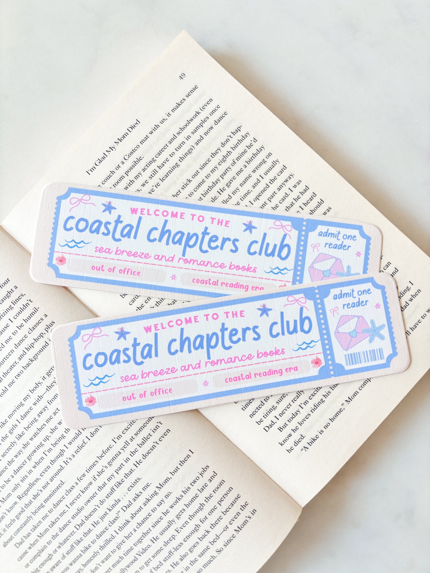 Coastal Chapters Book Club Bookmark