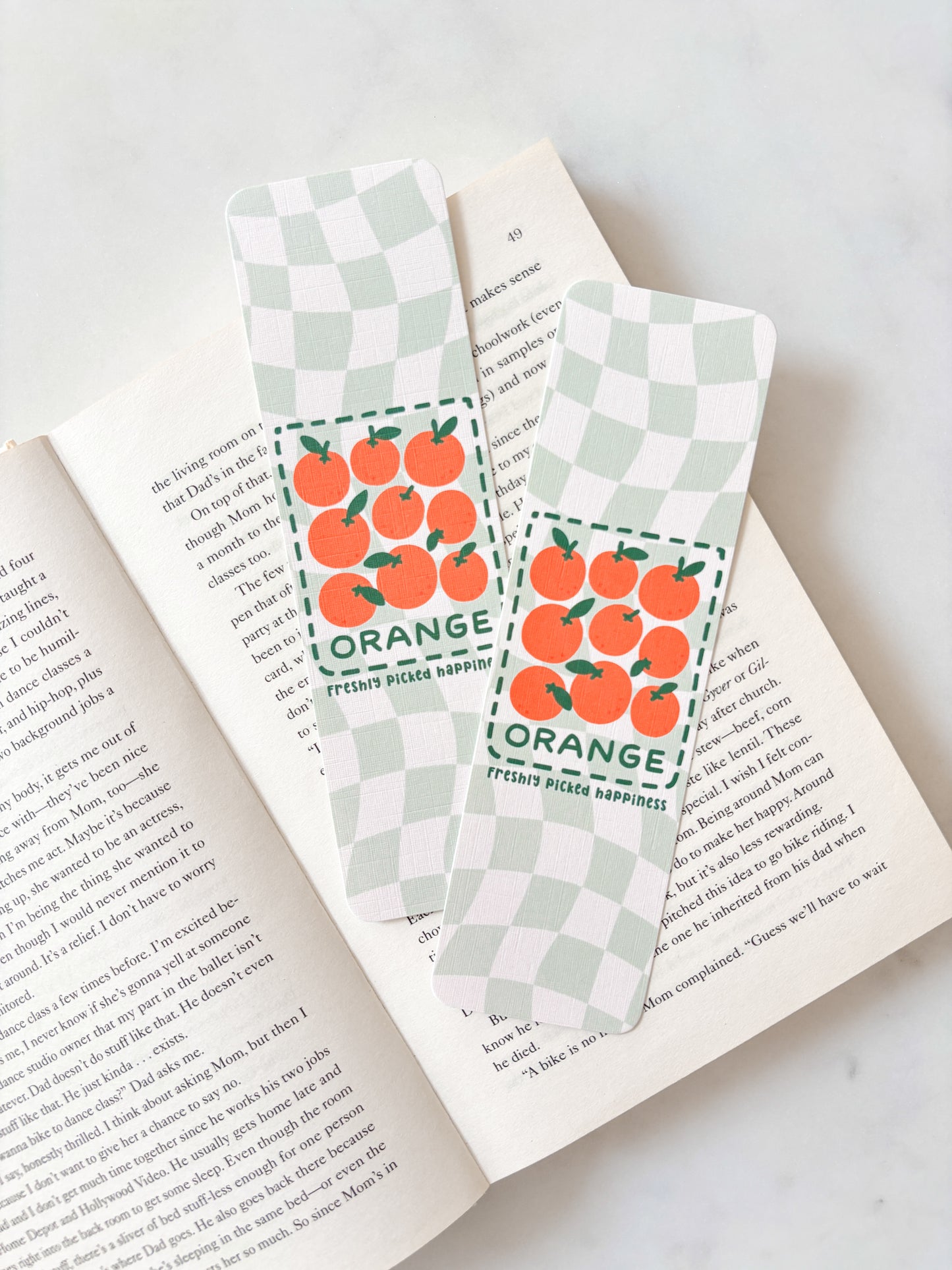 Farmers Market Oranges Bookmark | Summer Bookmark