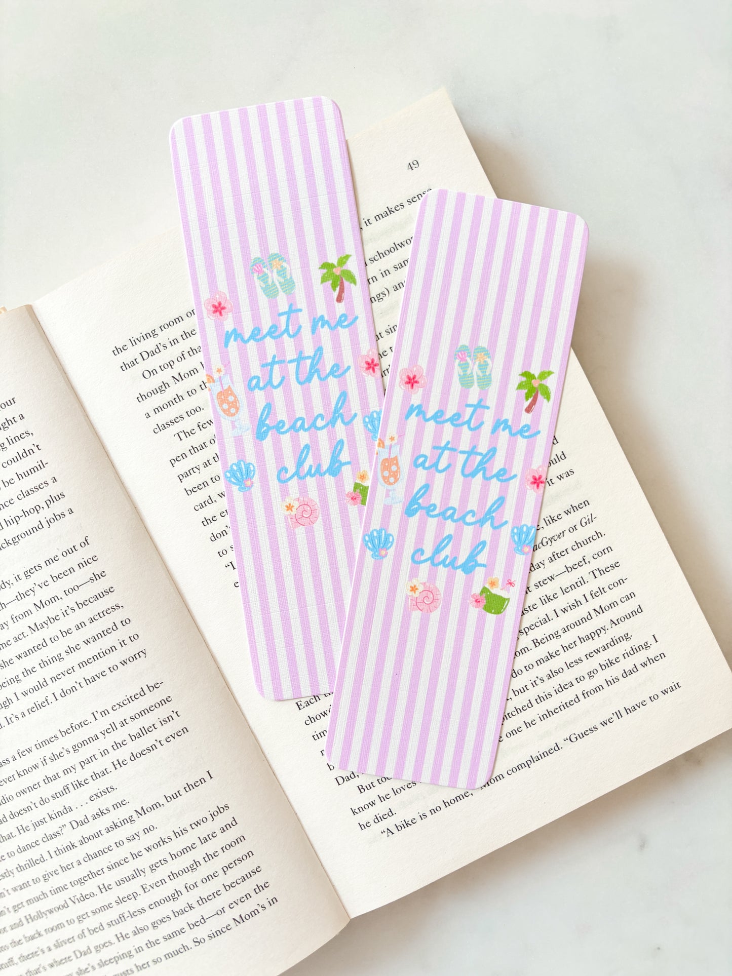 Meet Me At The Beach Club Bookmark | Cute Bookmark