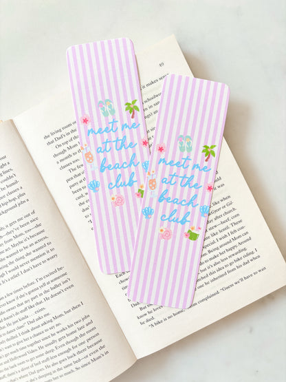 Meet Me At The Beach Club Bookmark | Cute Bookmark
