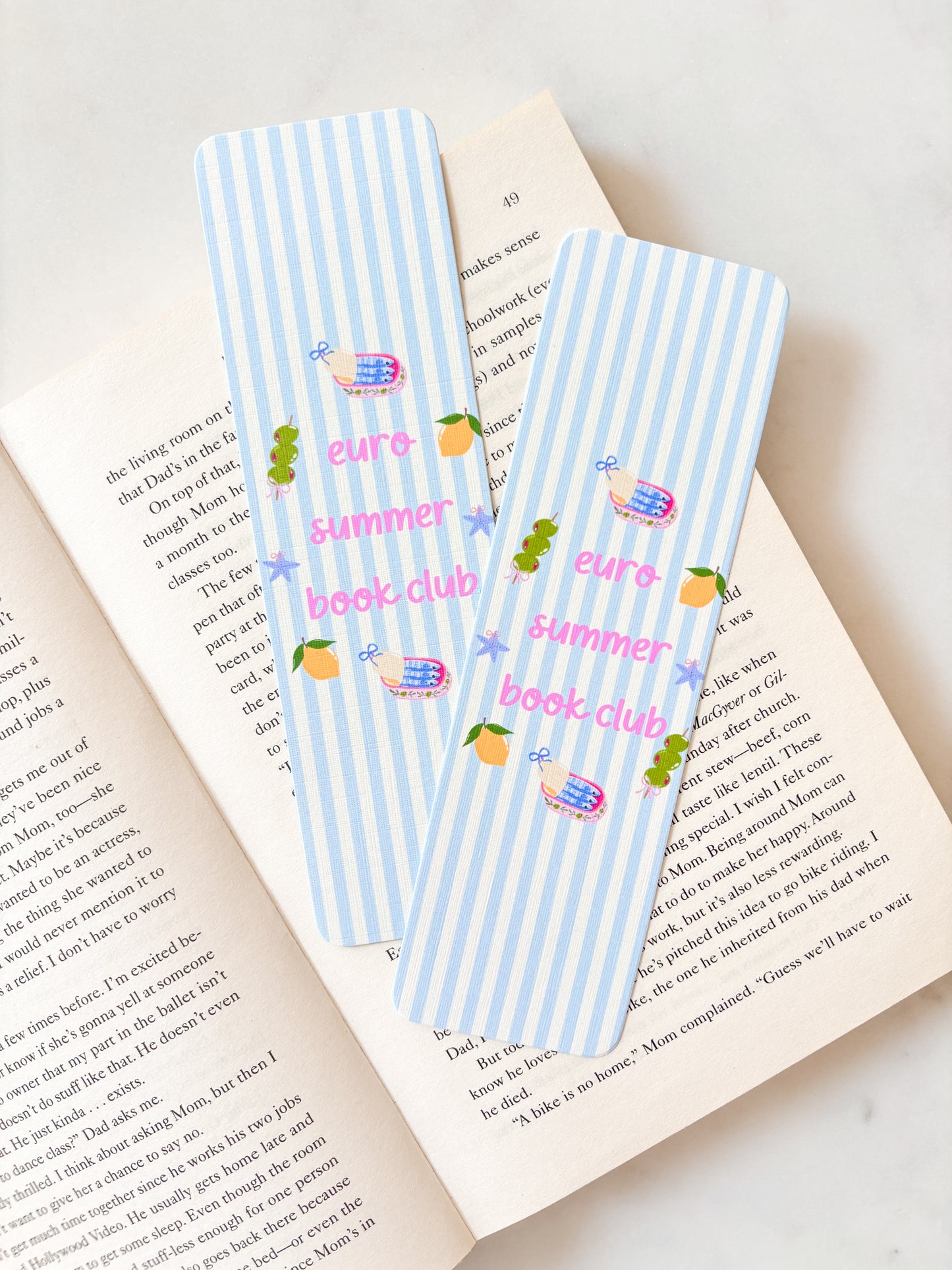 Euro Summer Beach Book Club Bookmark