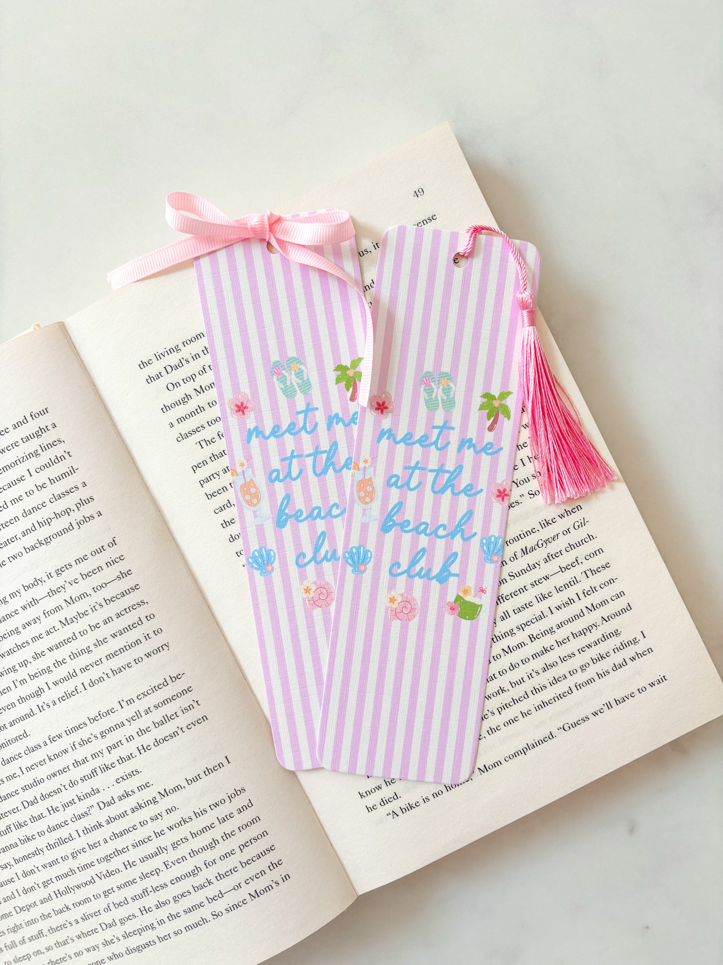 Meet Me At The Beach Club Bookmark | Cute Bookmark