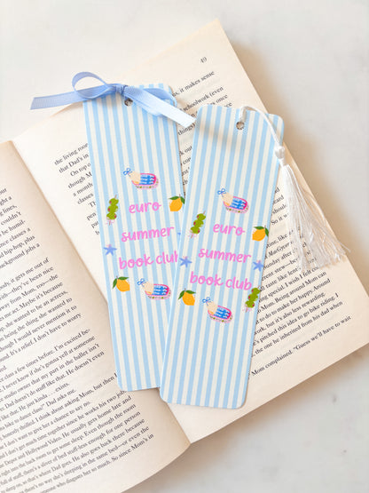 Euro Summer Beach Book Club Bookmark