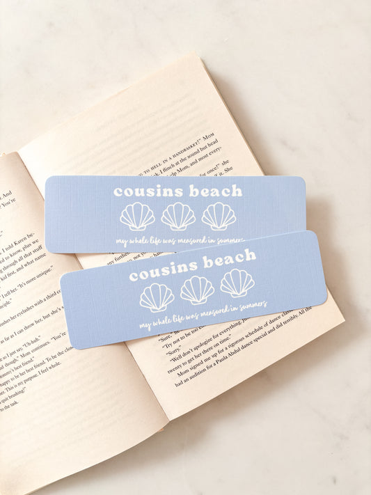 Cousins Beach Blue Seashell Bookmark