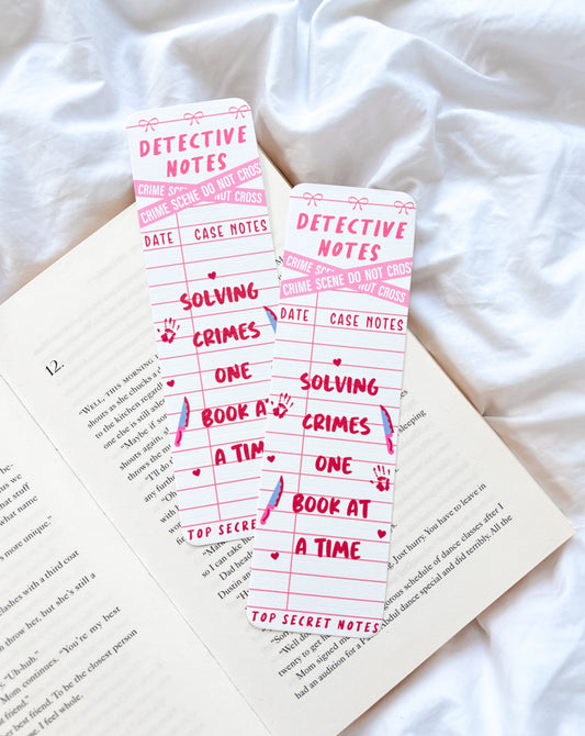 Detective Notes Bookmark | Solving Crimes One Book At A Time