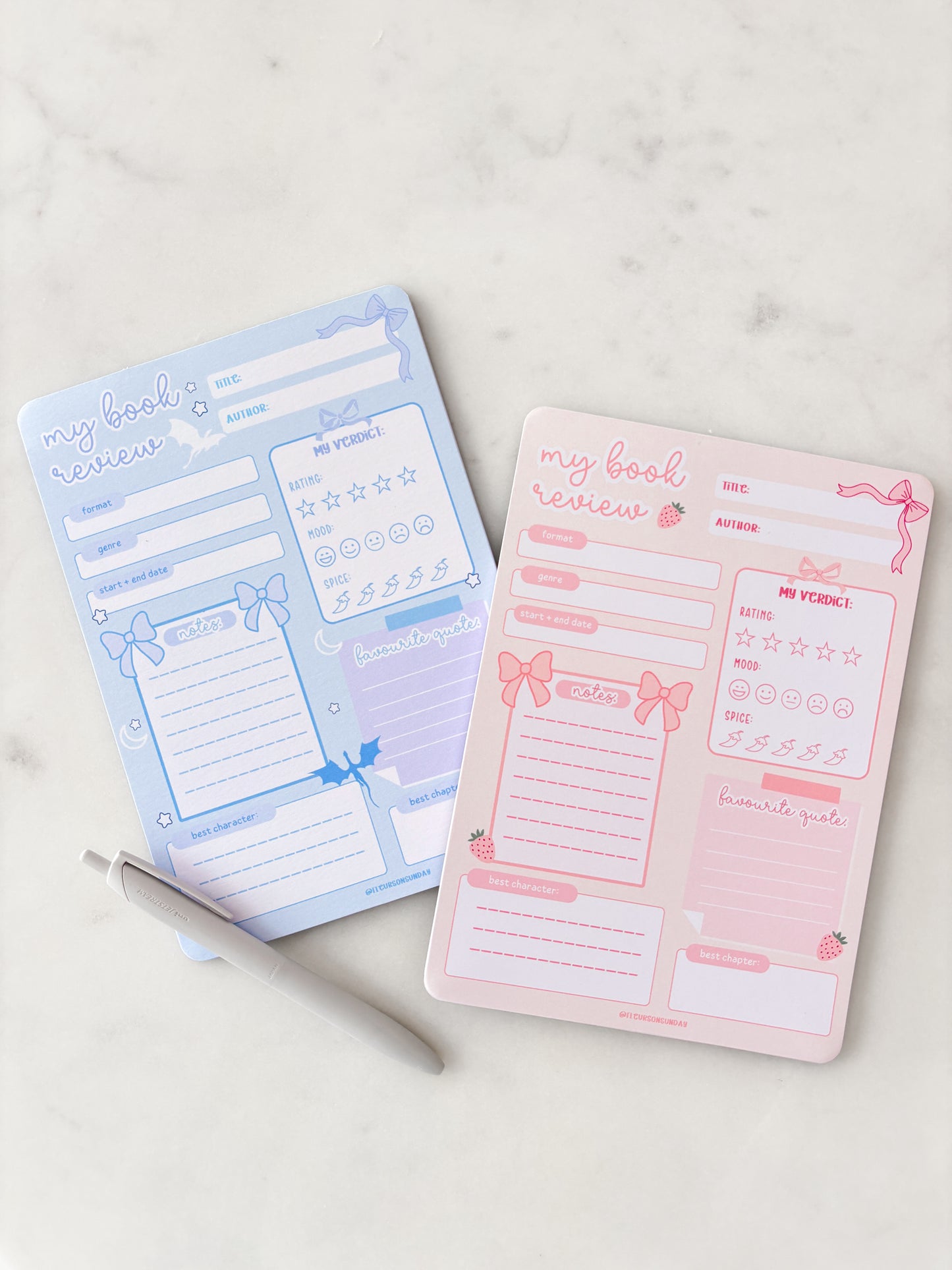 Fantasy Dragons Book Review Notepad | A5 Notepad