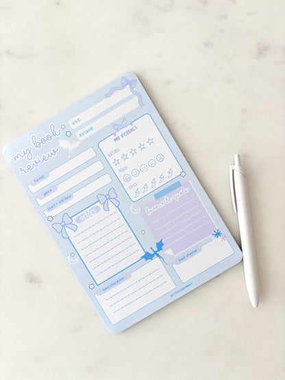 Fantasy Dragons Book Review Notepad | A5 Notepad