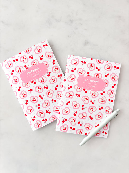 Cherries Coquette Notebook | A5 Lined Notebook