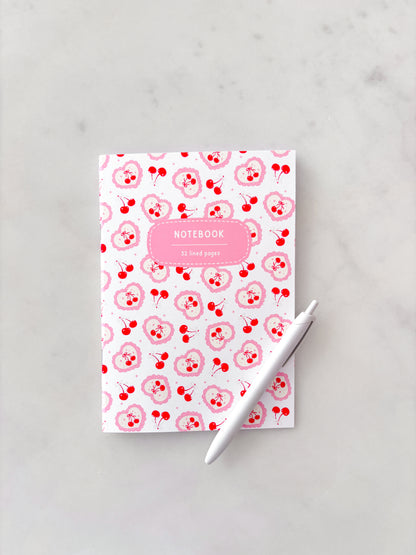 Cherries Coquette Notebook | A5 Lined Notebook