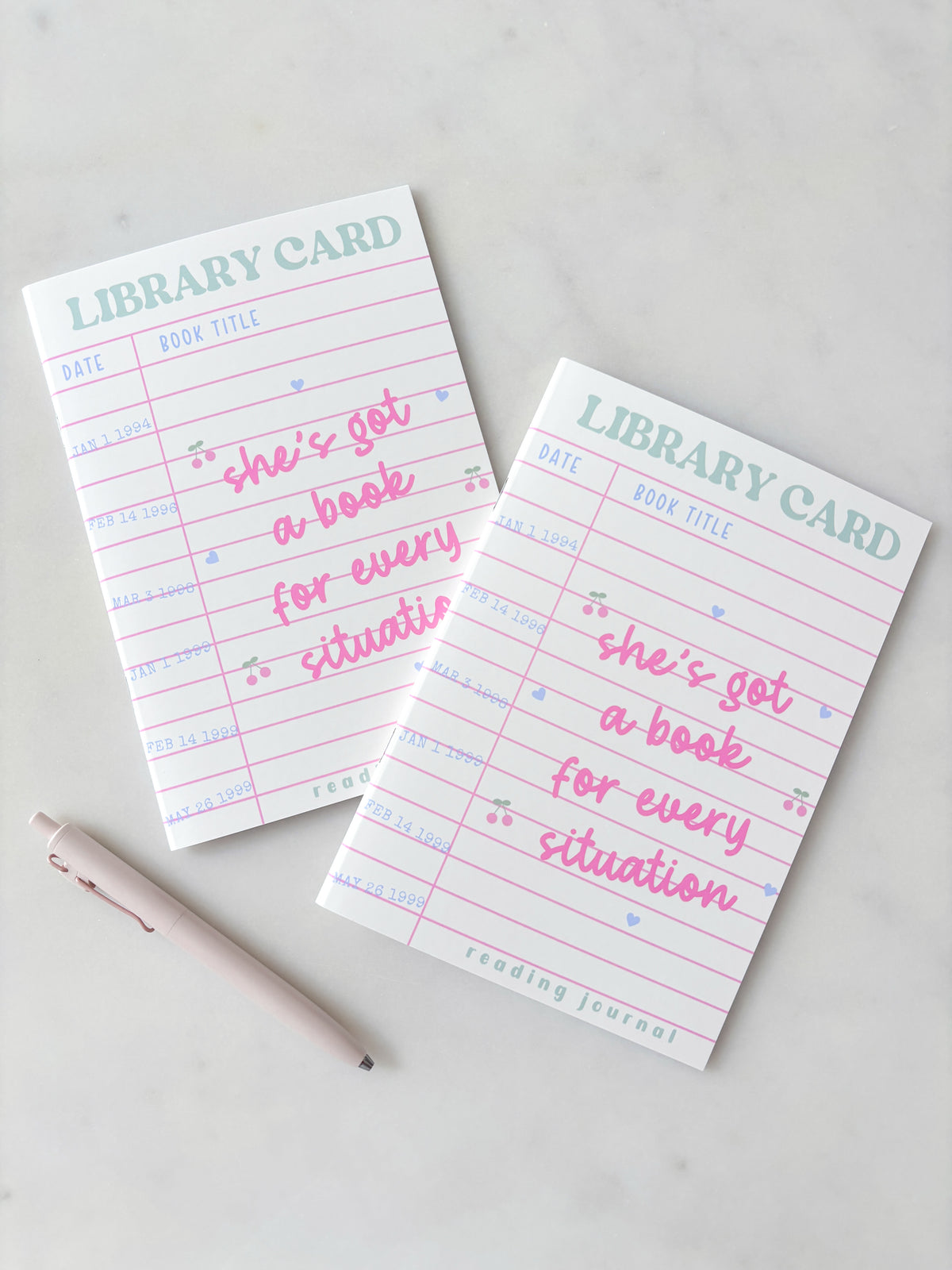 Library Card Reading Journal | A5 Book Review Notebook