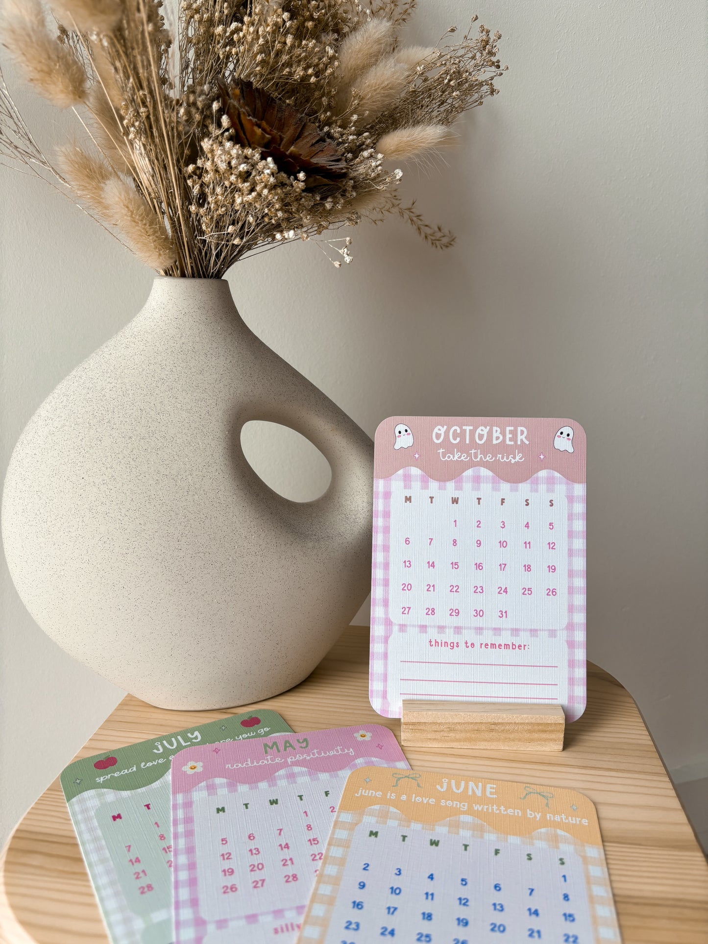 2025 Desk Calendar Print | Cute Positivity Calendar