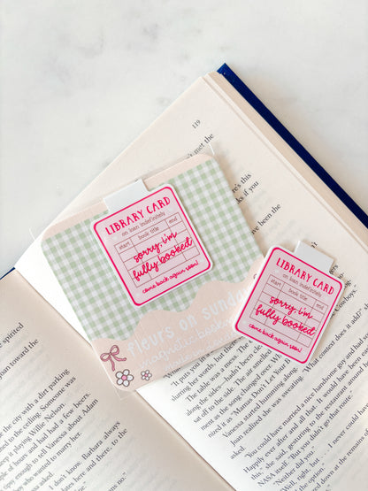 Library Card Fully Booked Magnetic Bookmark