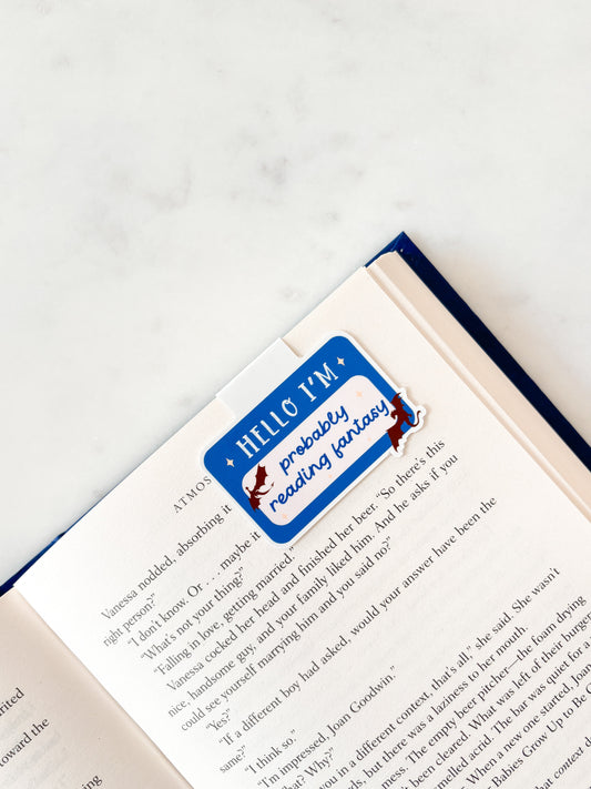 I'm Probably Reading Fantasy Magnetic Bookmark
