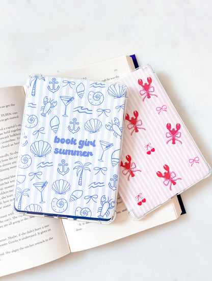 Book Girl Summer Kindle Insert | Seashell E-Reader Insert