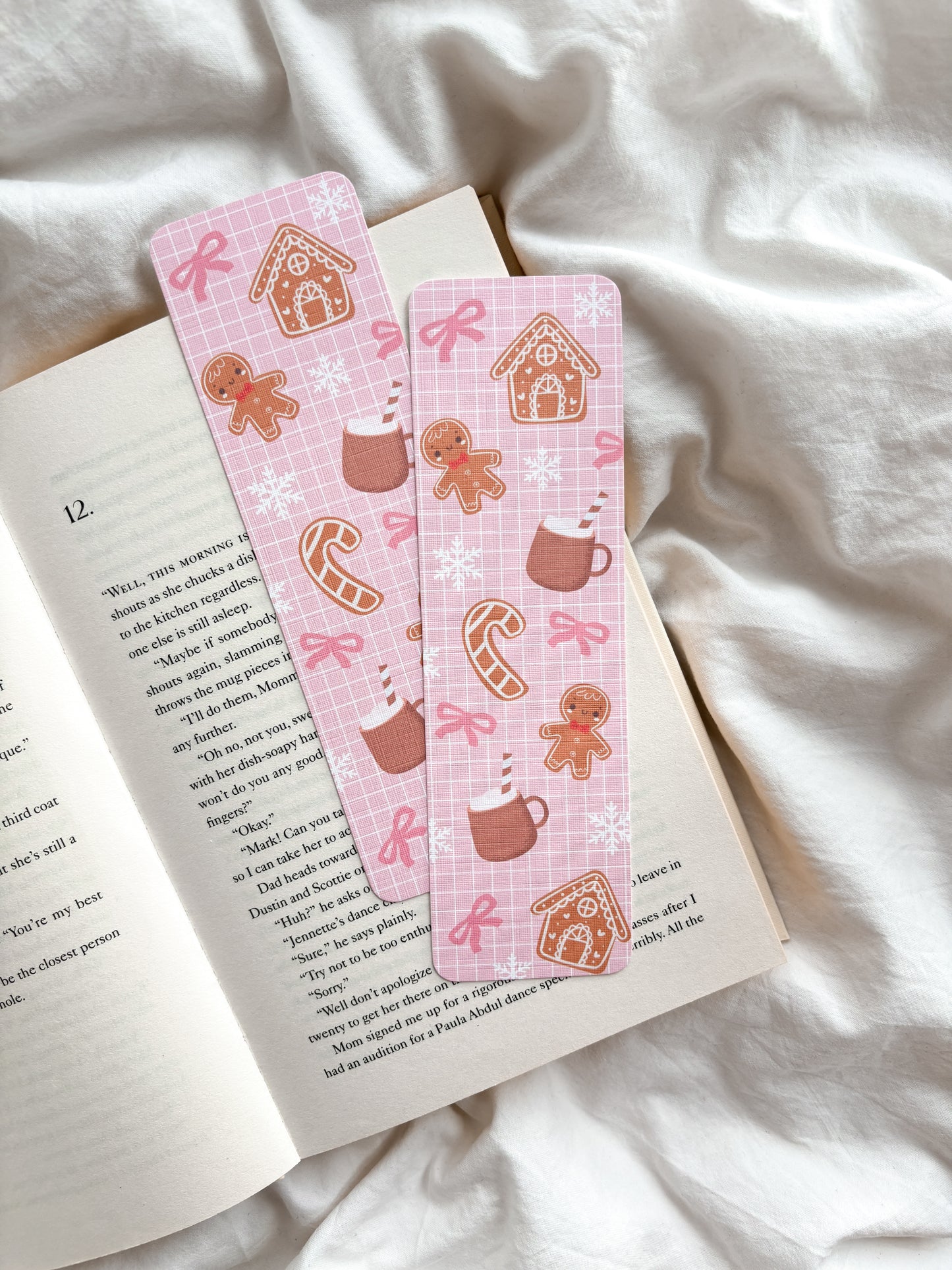 Cute Gingerbread Man Latte Coquette Bookmark