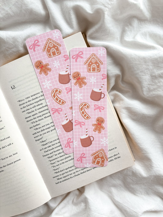 Cute Gingerbread Man Latte Coquette Bookmark