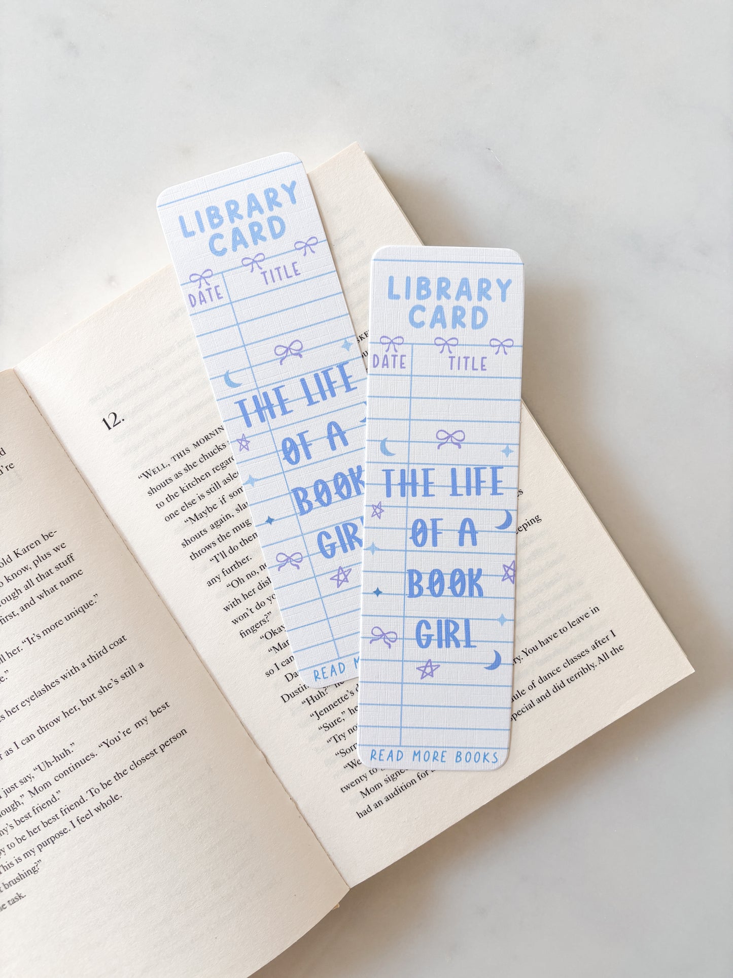 The Life Of A Book Girl Bookmark | Library Card