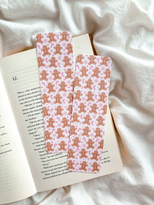 Candy Cane Gingerbread Print Bookmark