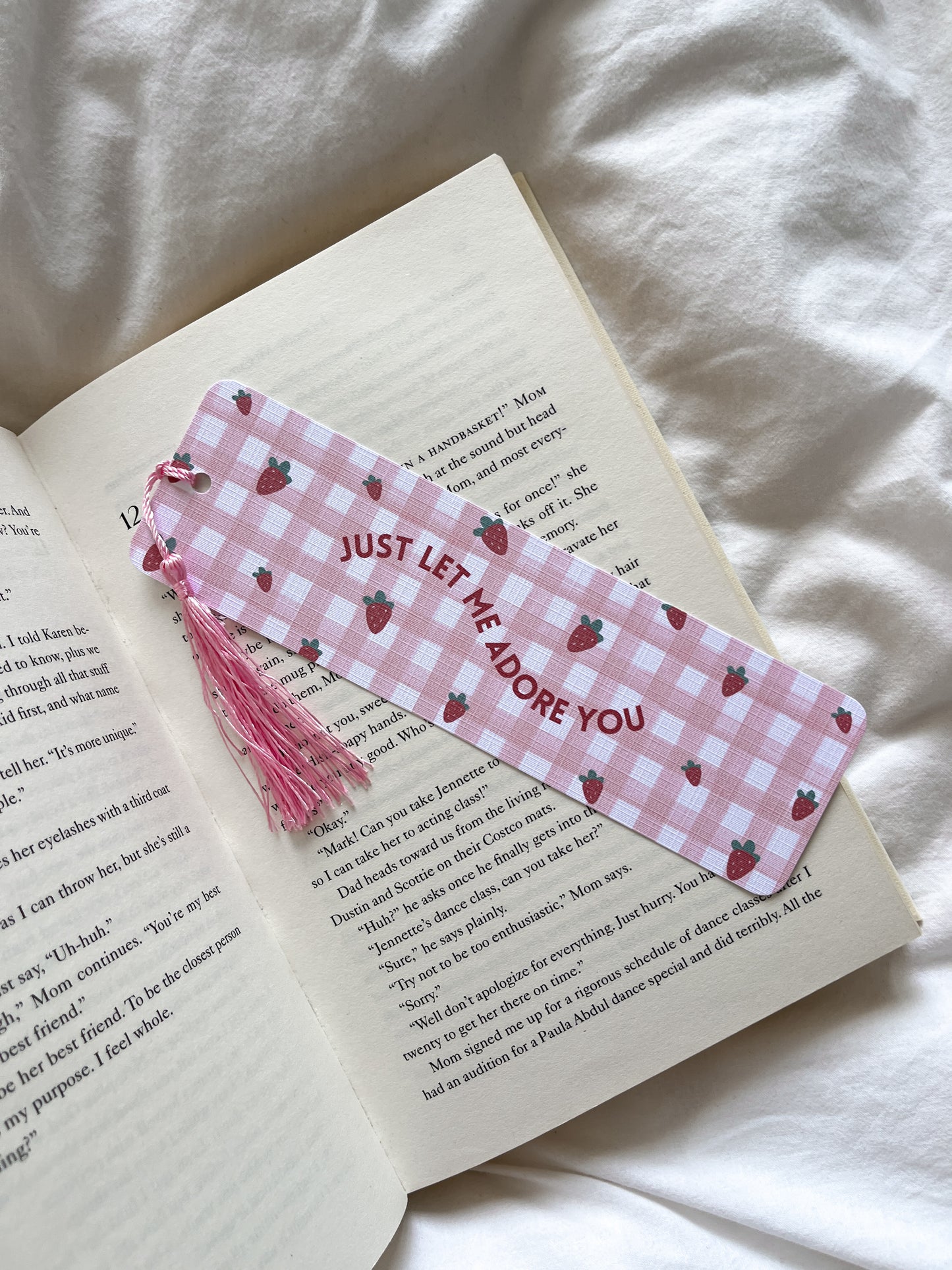 HS Lyrics Bookmarks | Cute Cherry Peach Bookmark | Keep Driving Bookmark