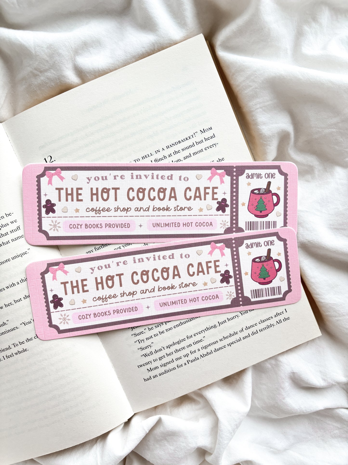 The Hot Cocoa Cafe Book Club Bookmark