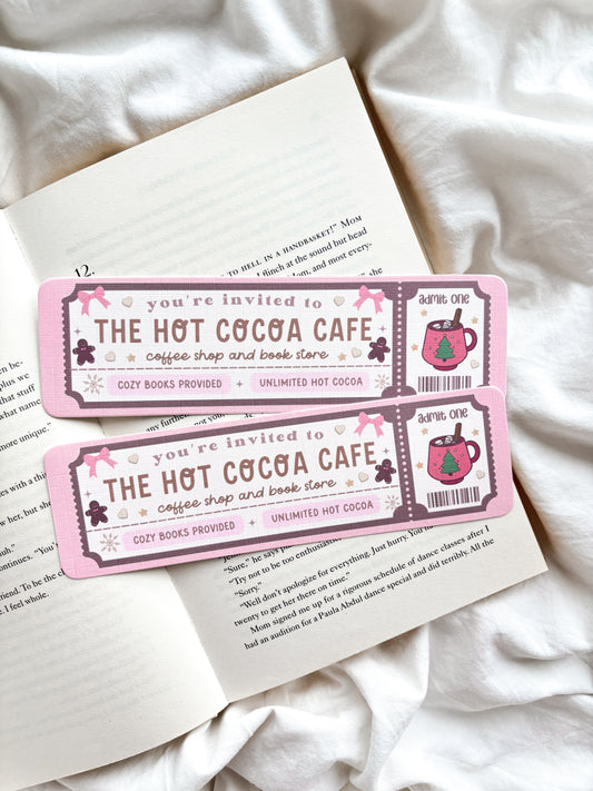 The Hot Cocoa Cafe Book Club Bookmark