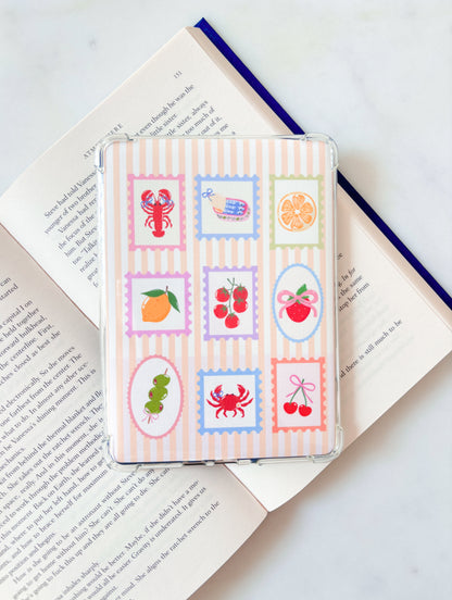 Italian Summer Stamps Kindle Insert | Cute Stamps E-Reader Insert