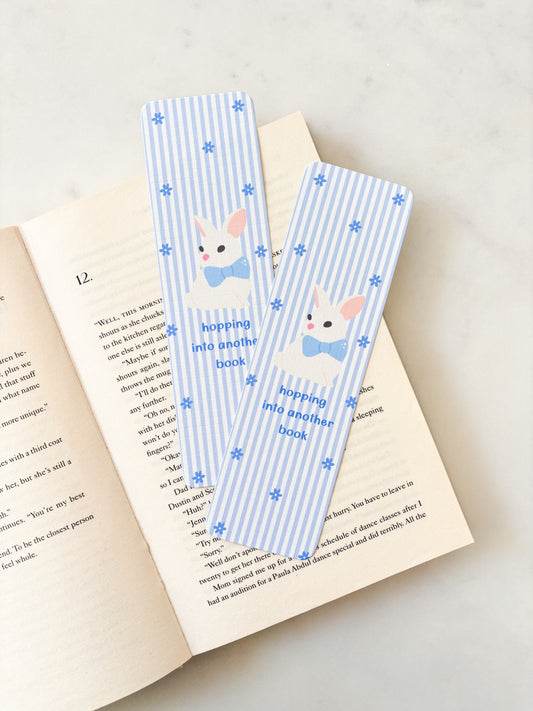 Hopping Into Another Book Rabbit Bookmark