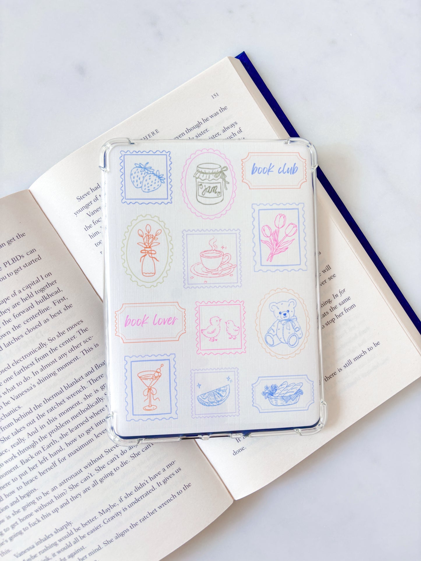 Vintage Stamps Kindle Insert | Cute E-Reader Insert