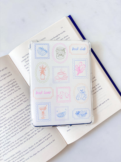 Vintage Stamps Kindle Insert | Cute E-Reader Insert