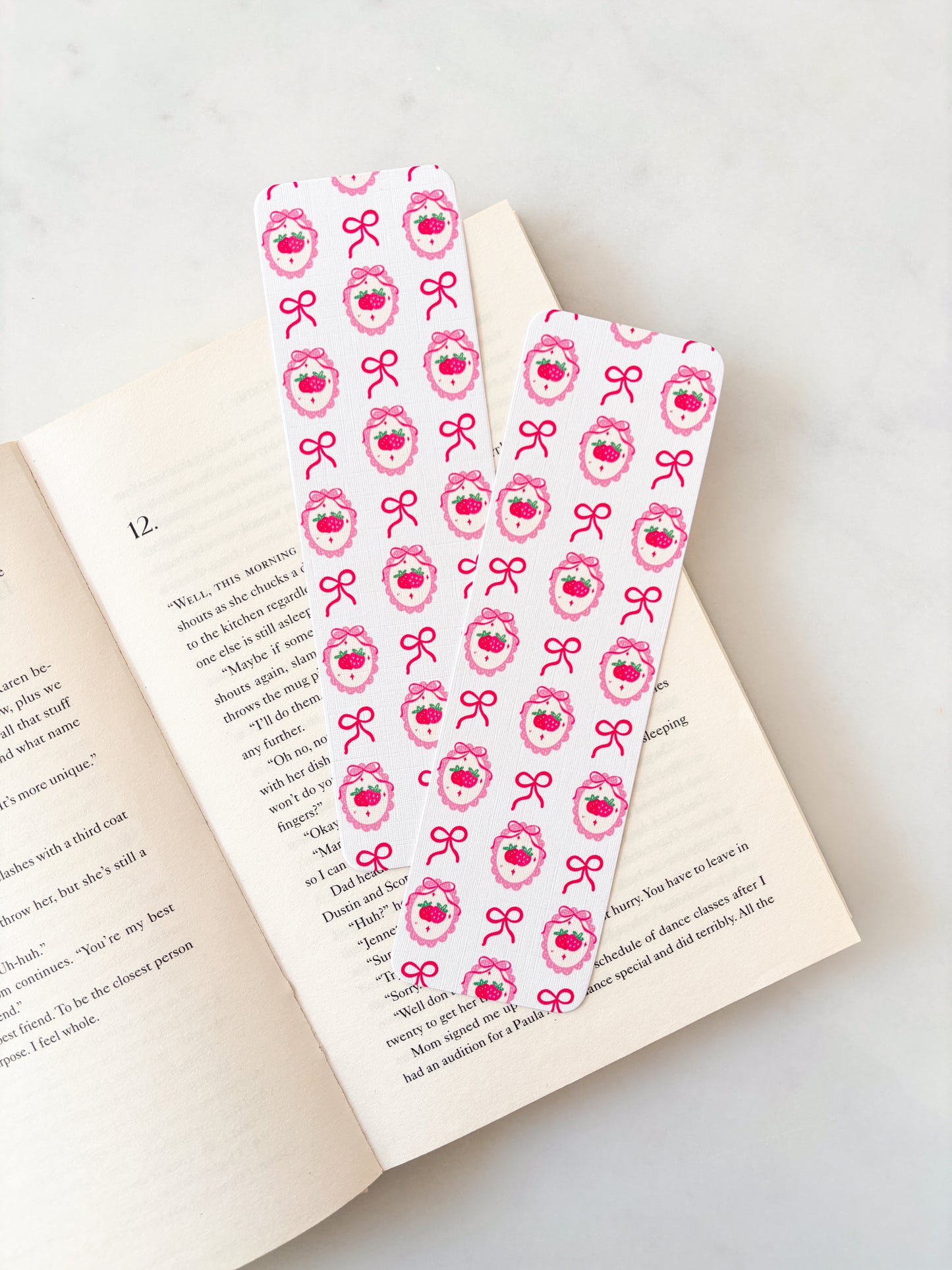 Strawberry Coquette Bookmark