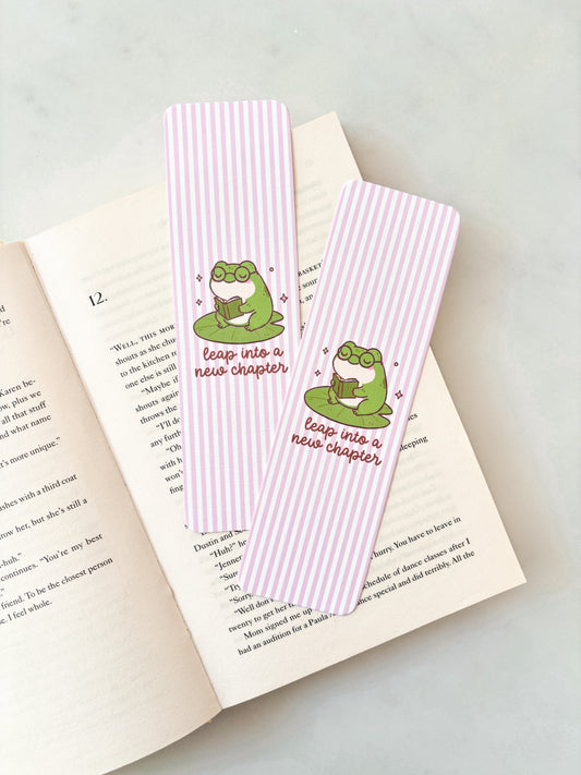 Leap Into A New Chapter Bookmark | Frog Bookmark
