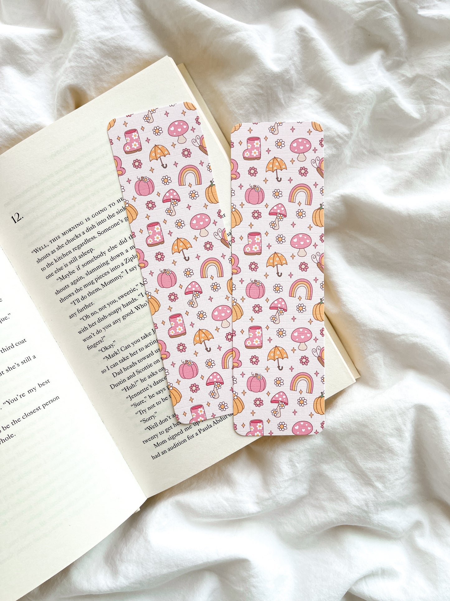 Pumpkin Print Bookmark | Autumn Themed Bookmark