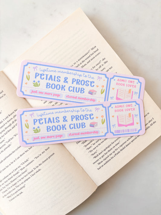 Petals & Prose Book Club Bookmark