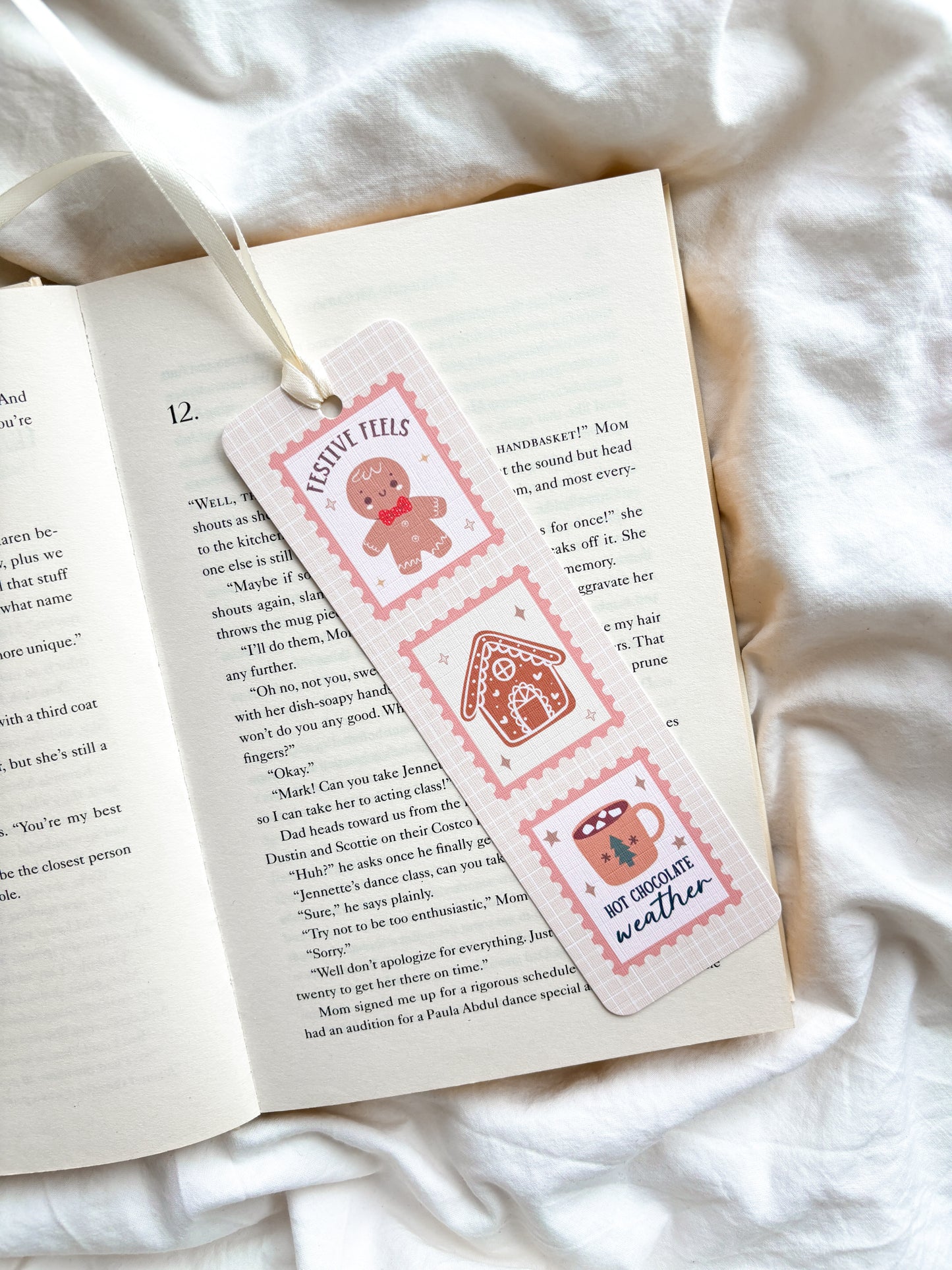 Gingerbread Stamp Bookmark | Christmas Stamp Bookmark