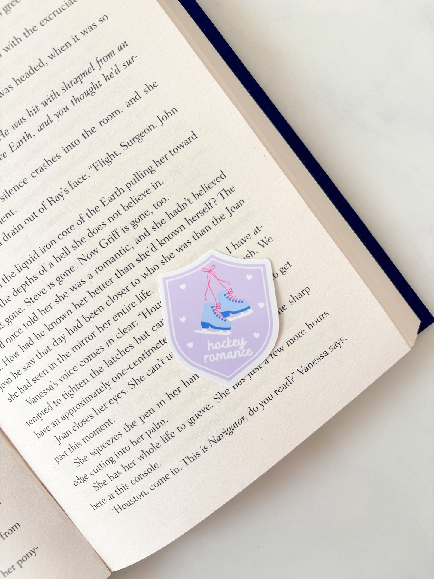 Ice Hockey Skates Purple Sticker