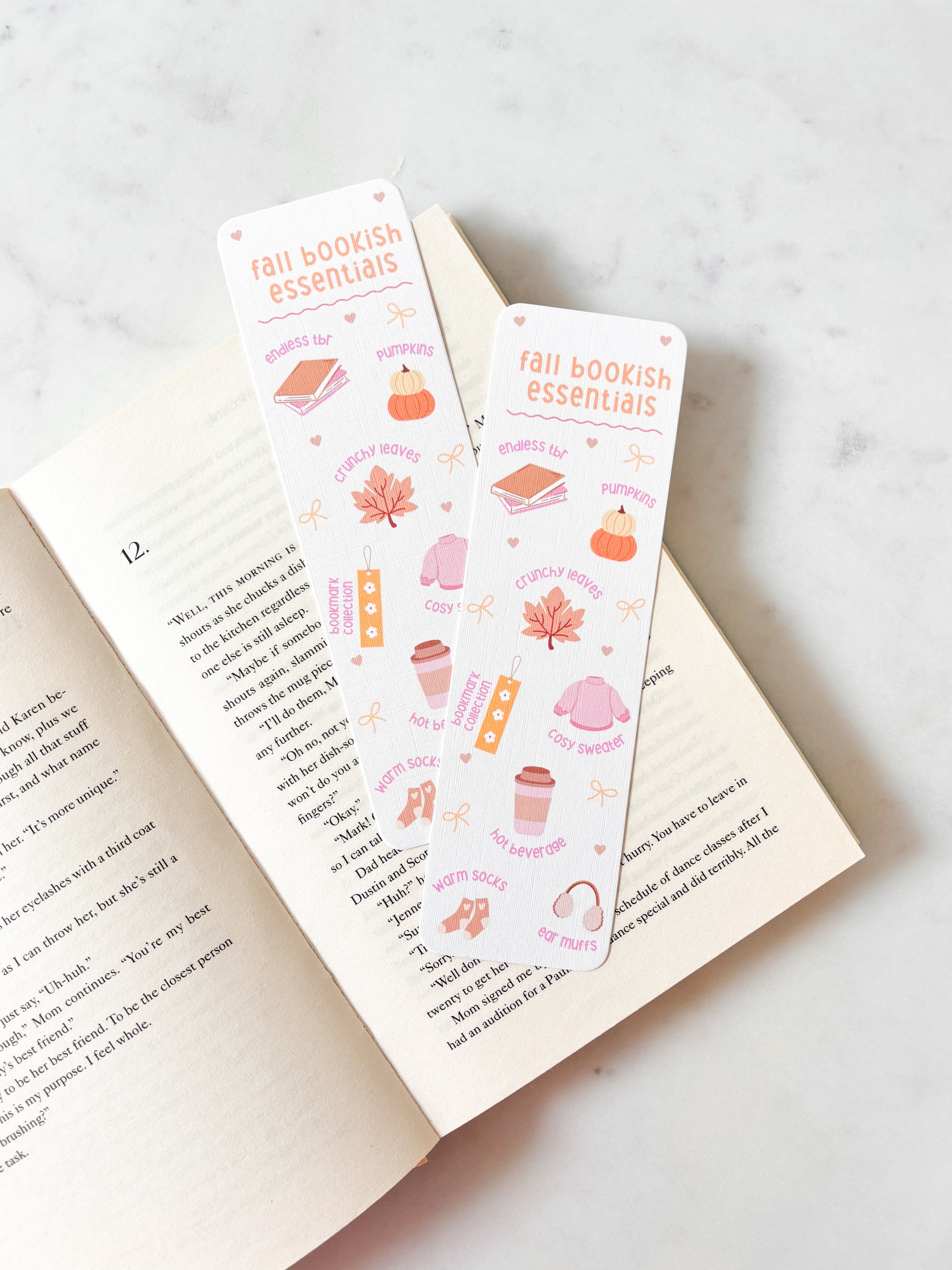 Fall bookish bookmark pumpkins autumn bookmark