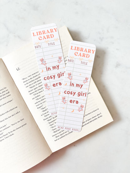 Library Card | Cosy Teddy Bear Bookmark