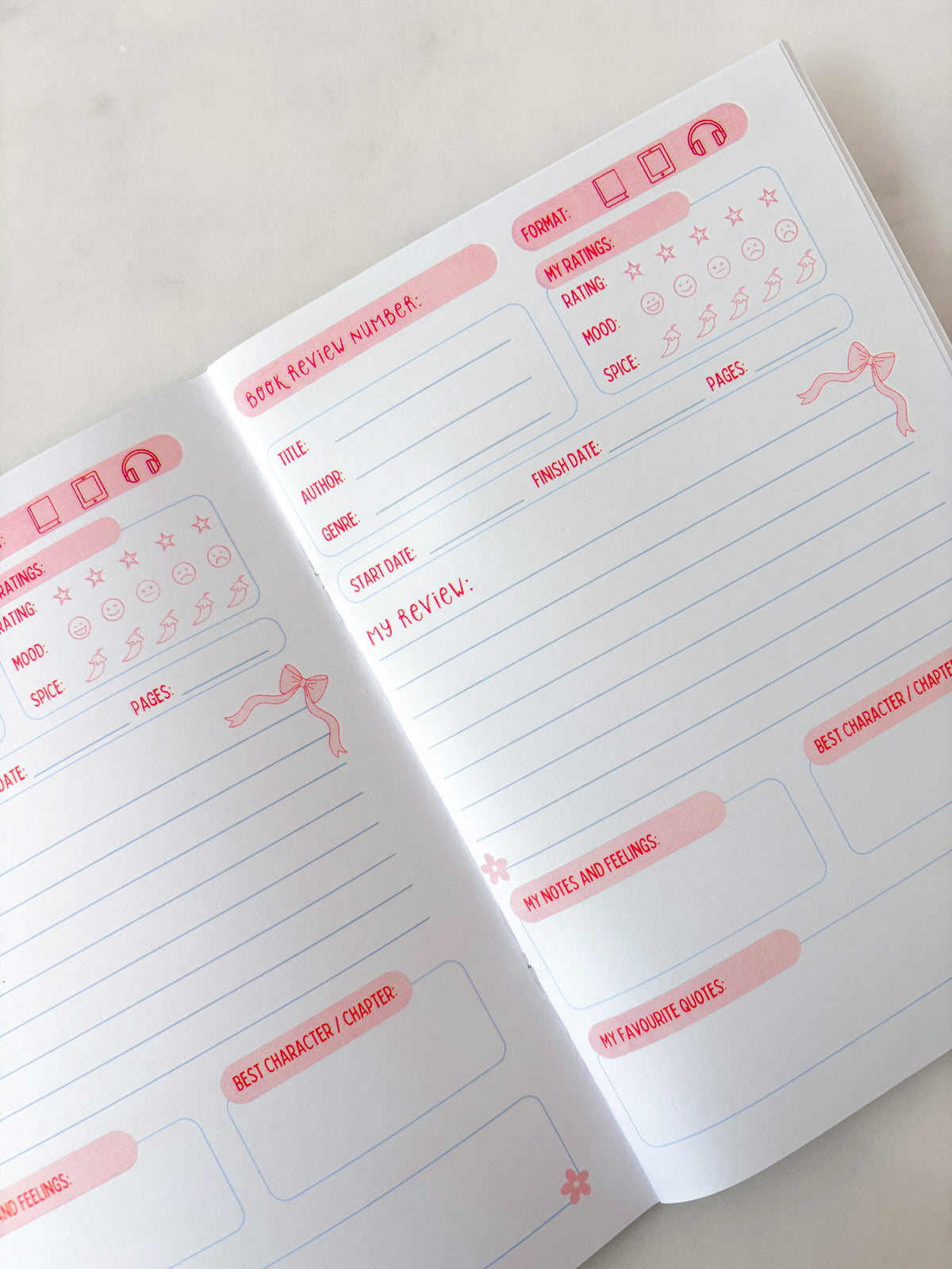 My Reading Journal | A5 Book Review Notebook