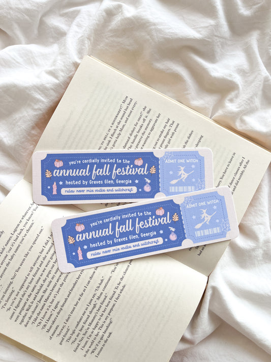 Ex Hex Bookmark | Fall Autumn Spooky Bookmark